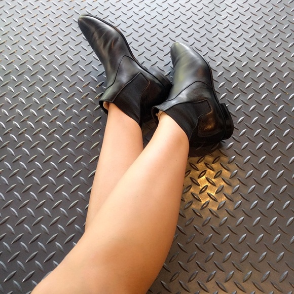 YSL Saint Laurent Wyatt Black Chelsea Boots 36 - Picture 2 of 8